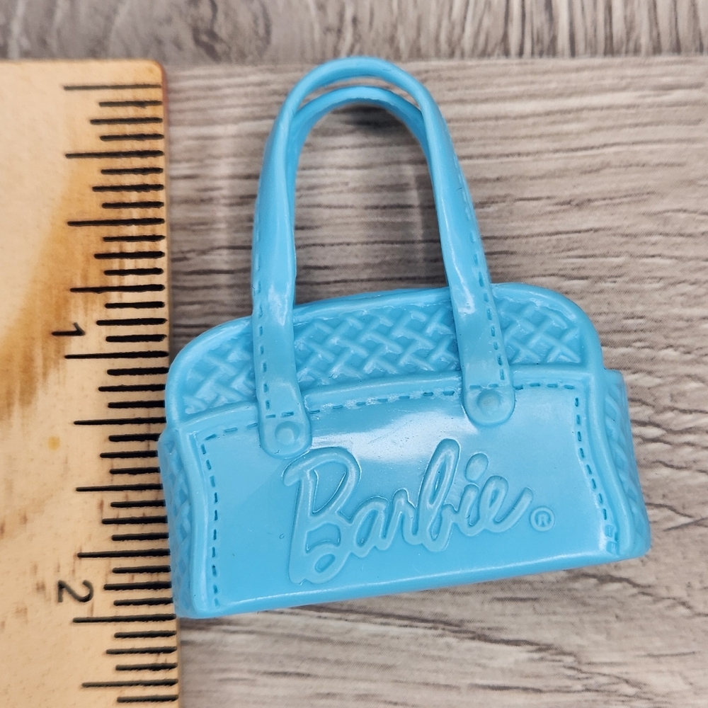 🖤 Barbie Light Blue Doll Bag Purse Logo Toy